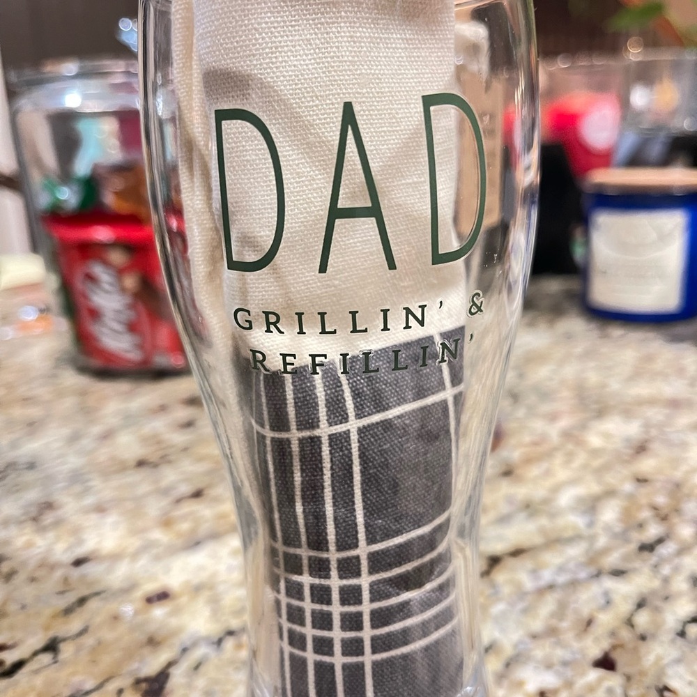 Demdaco Grillin' & Chillin' Pilsner Glass with Towel